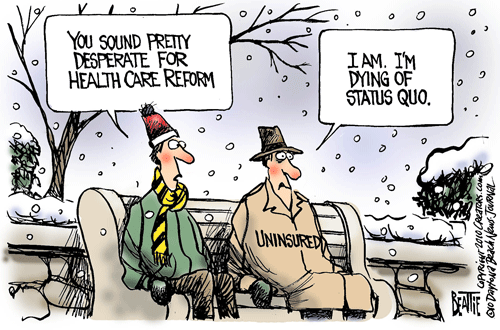 status quo cartoon. "Dying of Status Quo" by Bruce Beattie